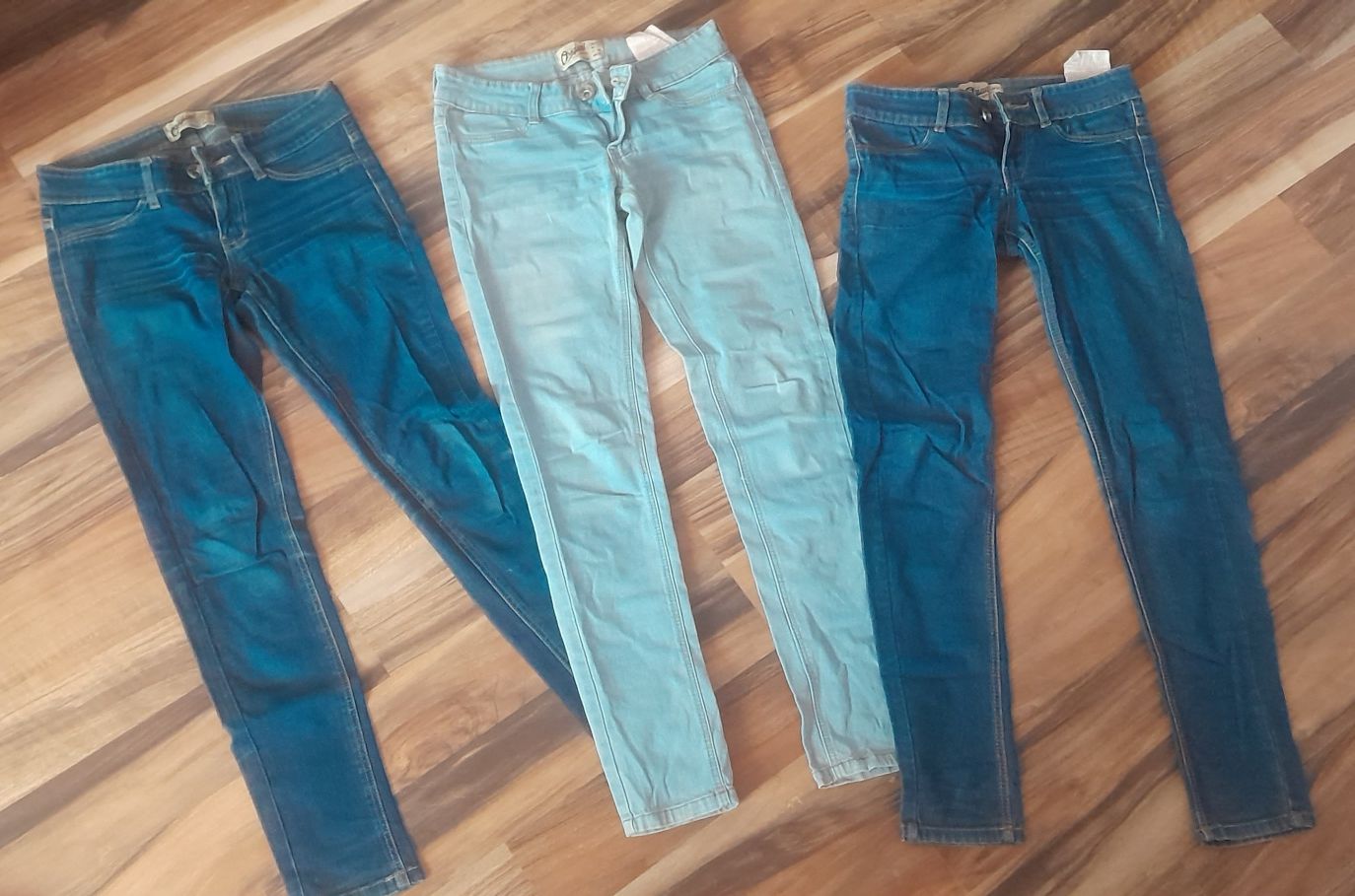 Spodnie 3pak 3 pary zestaw jeans Bershka