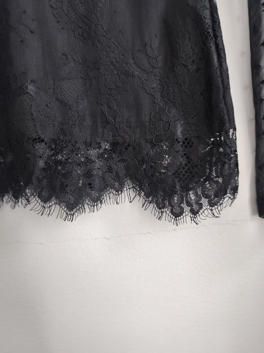 Koronkowy top bluzka na długi rękaw nowa goth witch