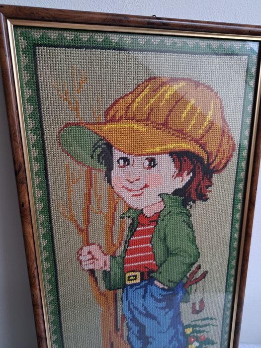 Obraz obrazek w ramie haft krzyżykowy