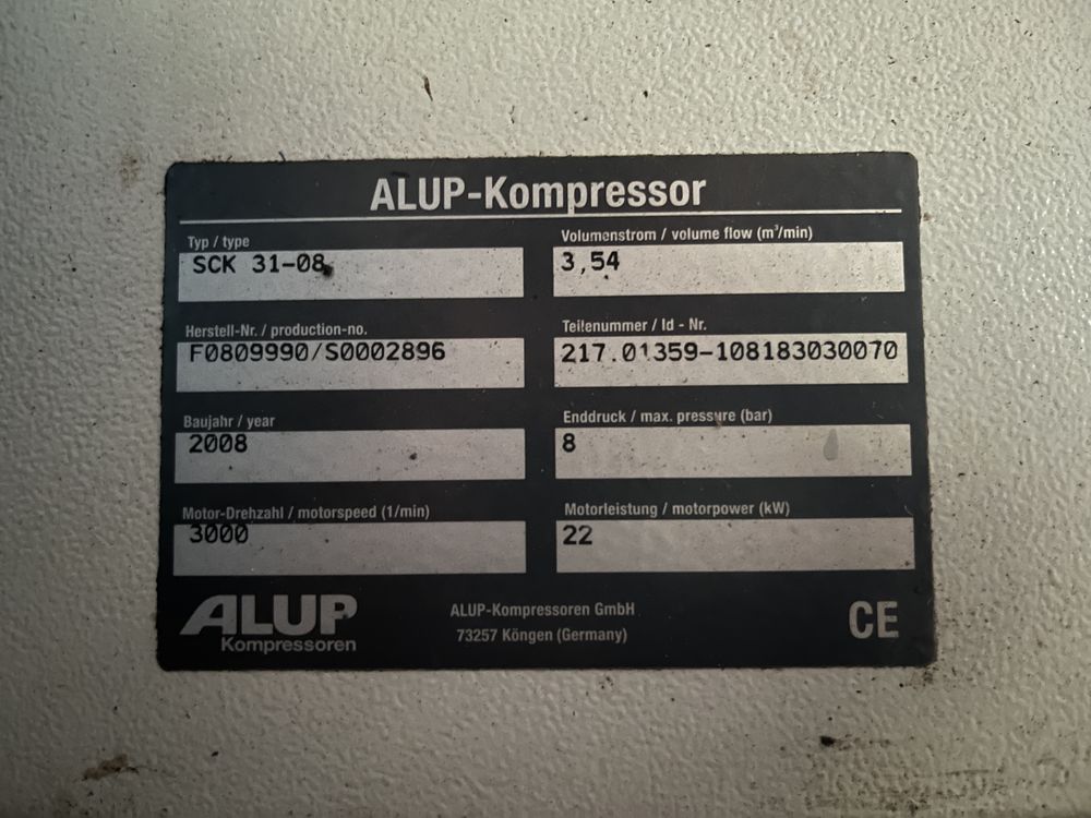 Alup kompresor śrubowy 22kw