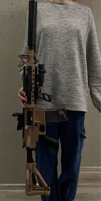 Автомат 104 см орбізний, М4А1, коричневий бластер орбіган