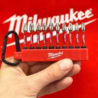 Набір біт Milwaukee з карабіном (10 шт)
