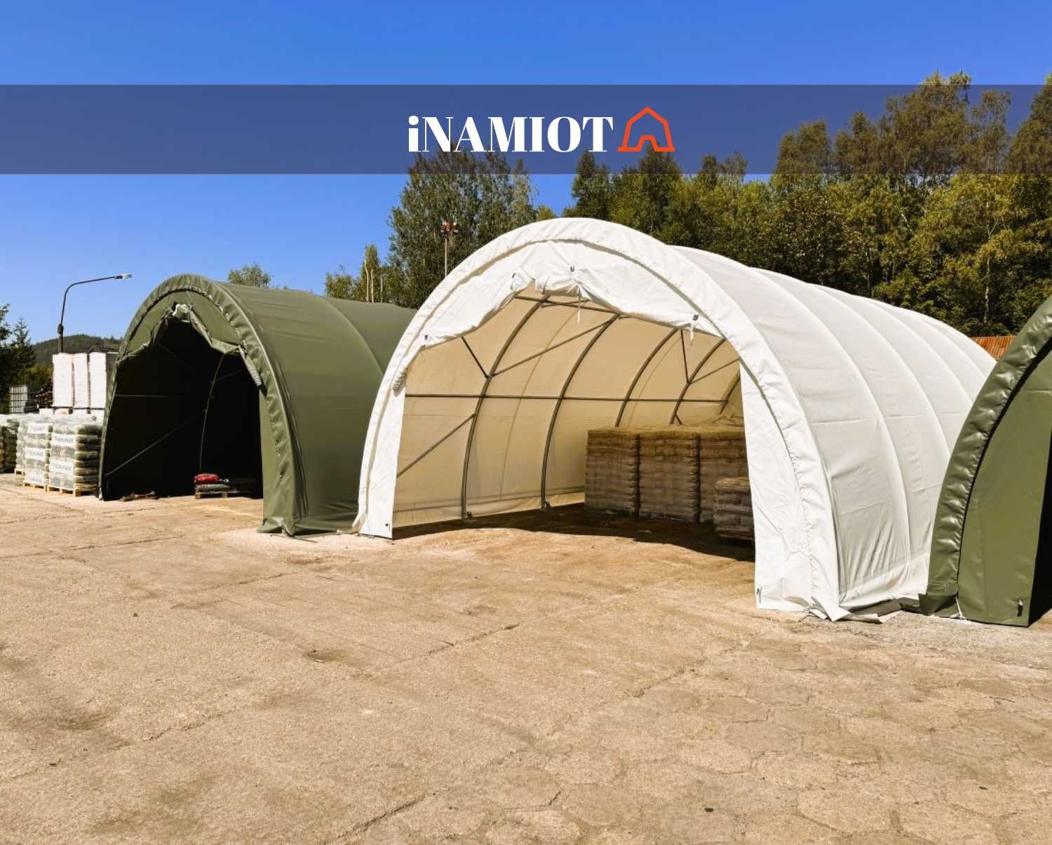 Hala namiotowa łukowa 6x9 plandeka 900g konstrukcja stalowa ocynk