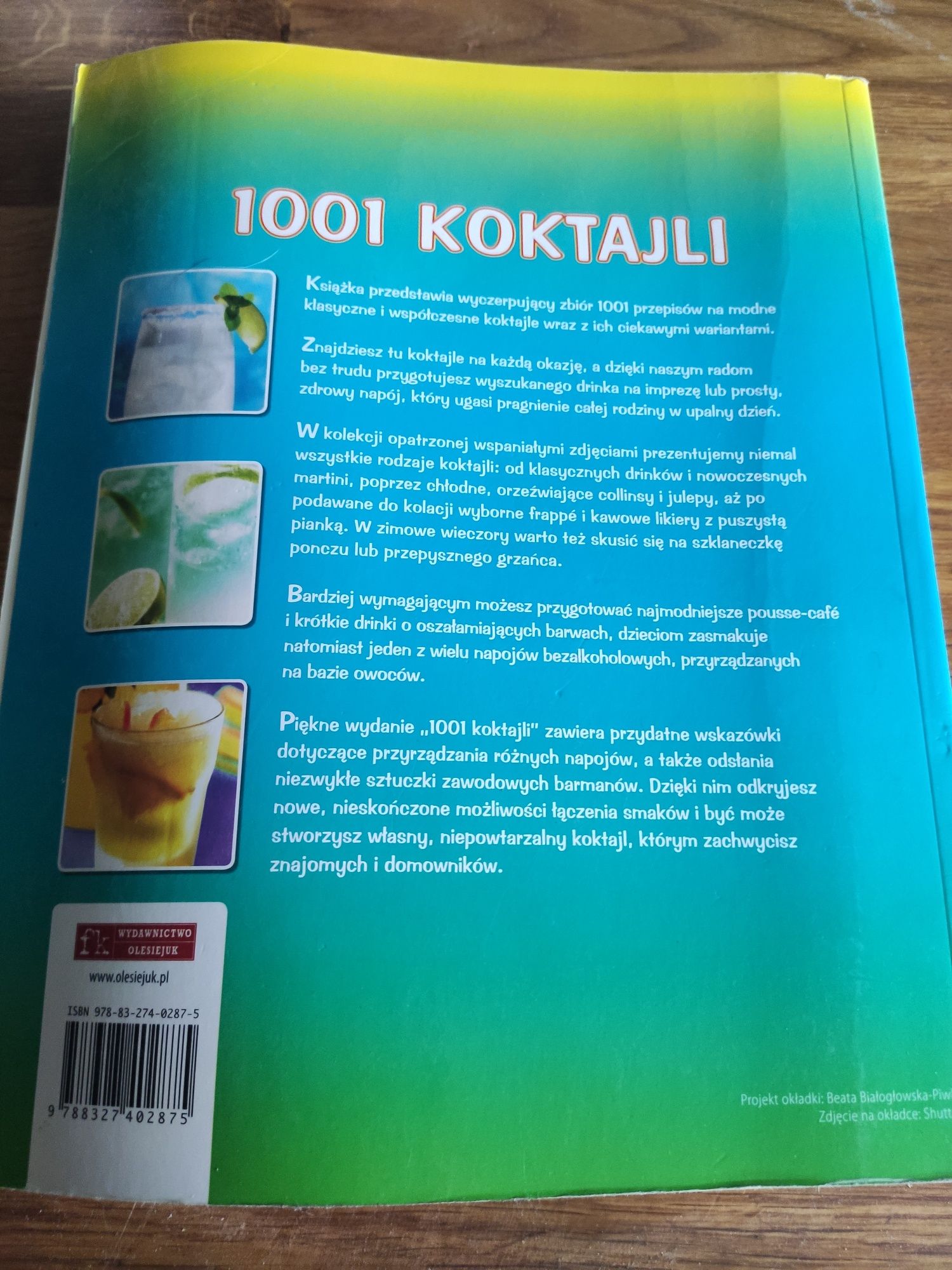 1001 koktajli album książka zdjęcia drinki