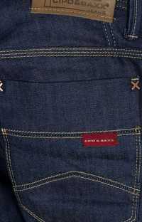 Spodnie jeansy Cipo&Baxx męskie granatowe nowe rozm W34 L34 W33 L32