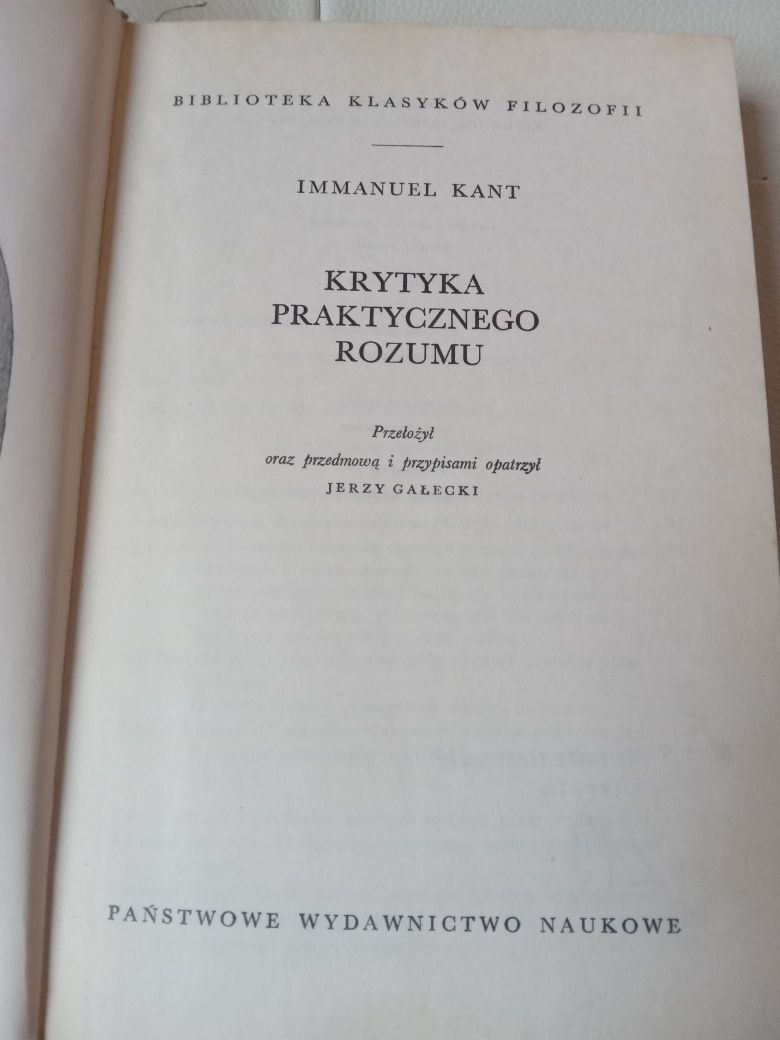 Kant krytyka praktycznego rozumu