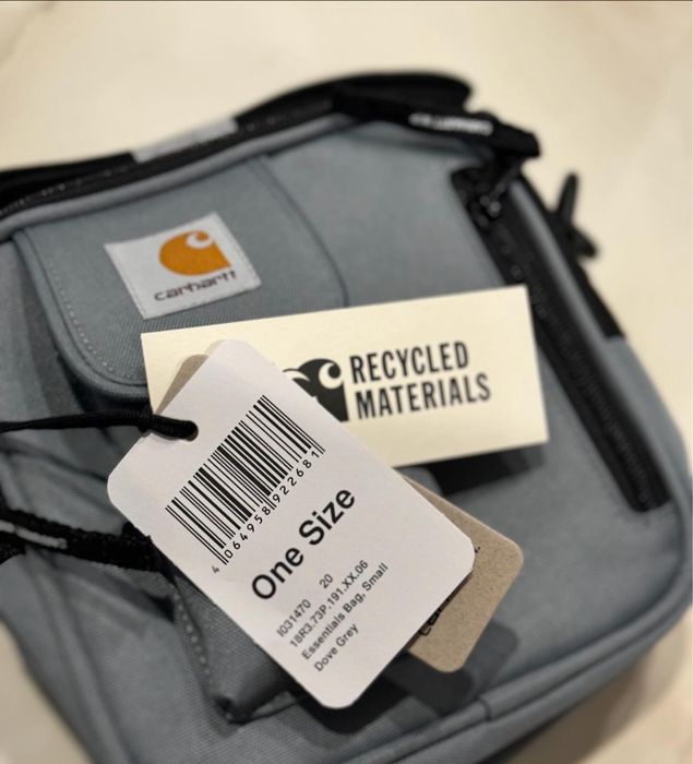 Сумка Carhartt WIP ESSENTIALS BAG чорна сіра оригінал оригинал