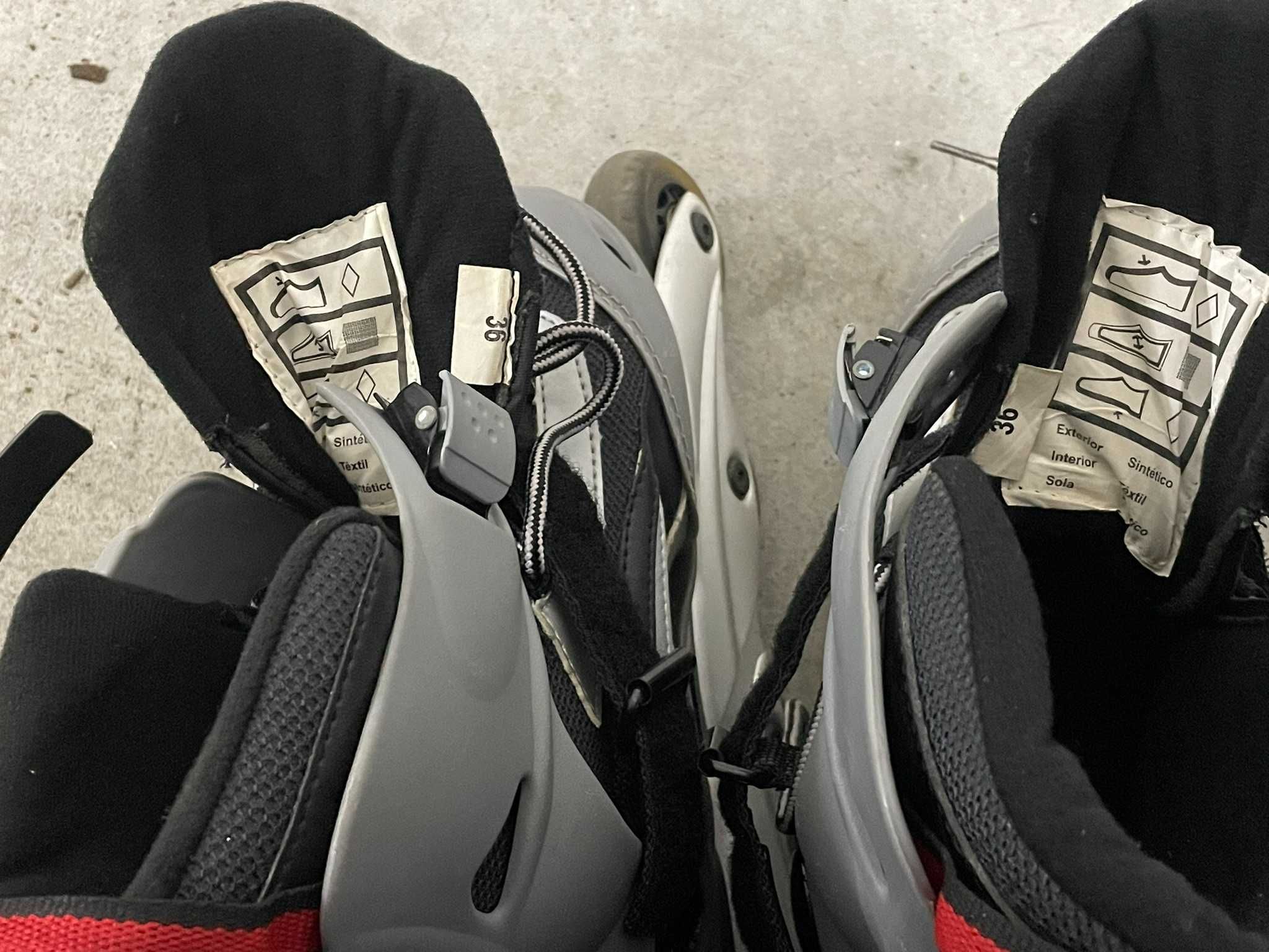 Patins em linha em bom estado, tamanho 36