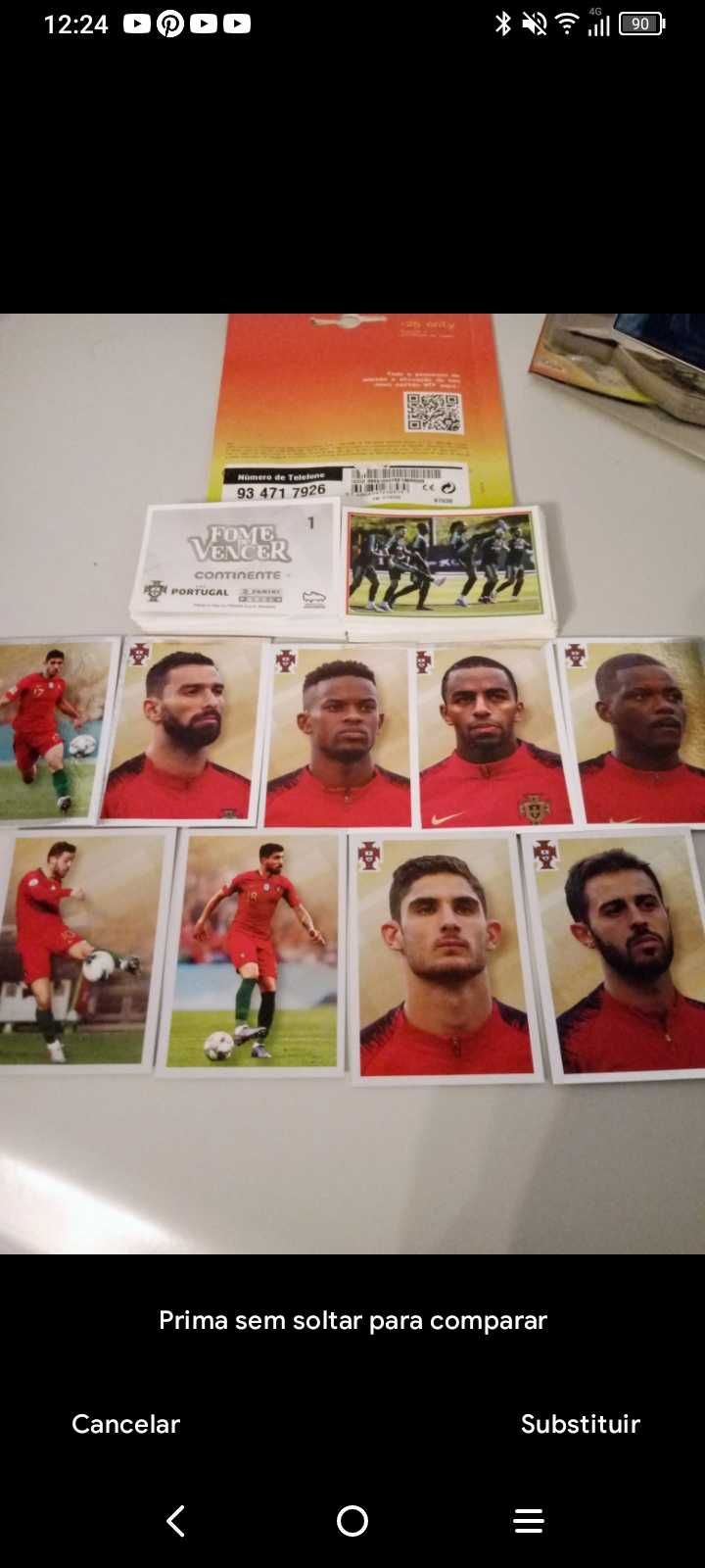 Vendo um lote de 91 cromos da coleção Fome de Vencer (2021)