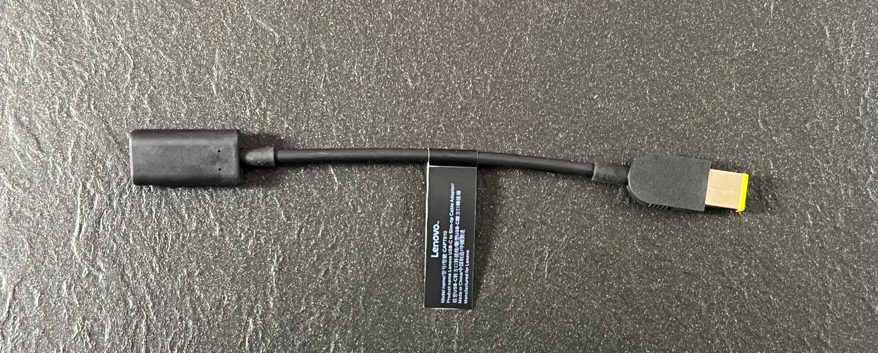 Lenovo 4X90U45346 przejściówka USB-C Slim-tip Czarny