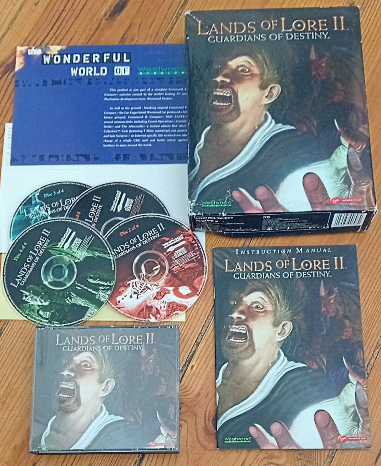 Lands of Lore II, pc game (4cds), clássico