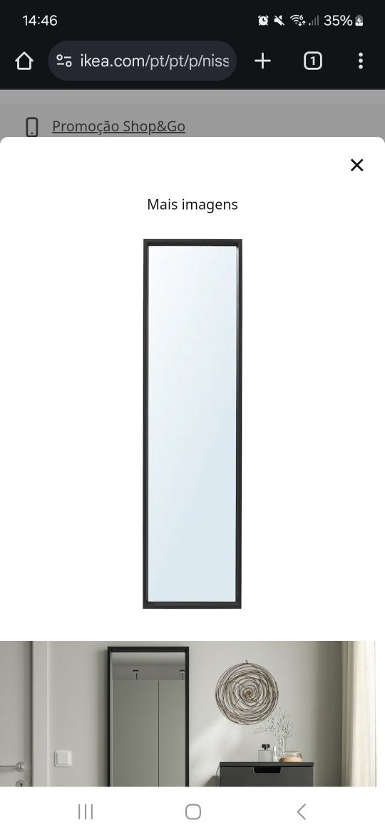 Espelho Ikea marrom
