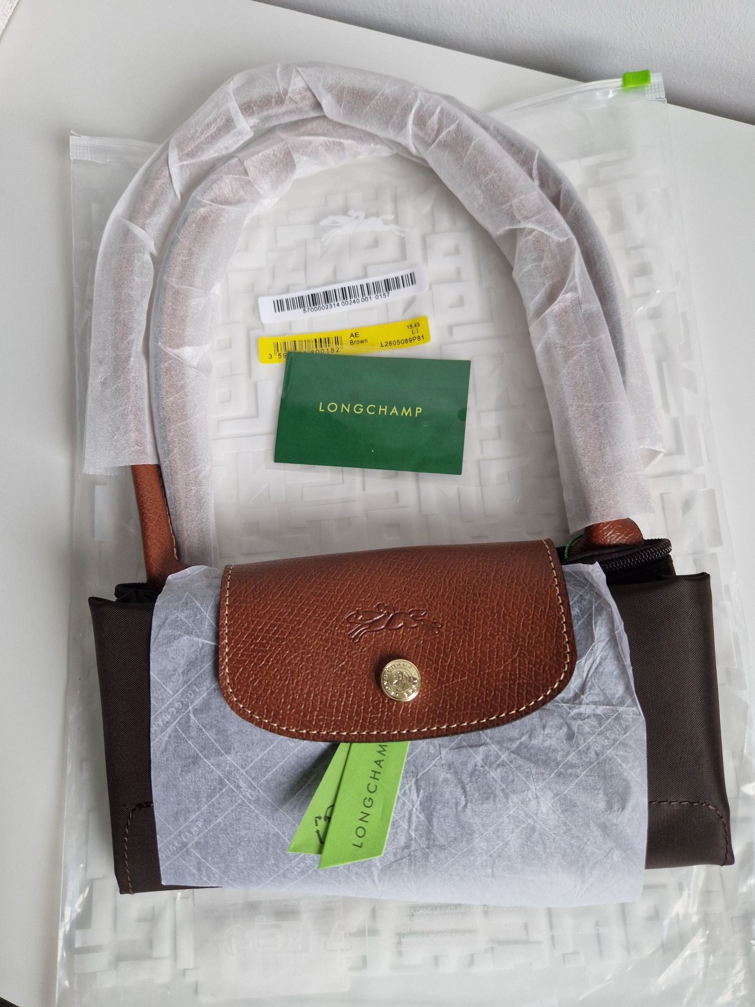 torebka Longchamp roz M brąz