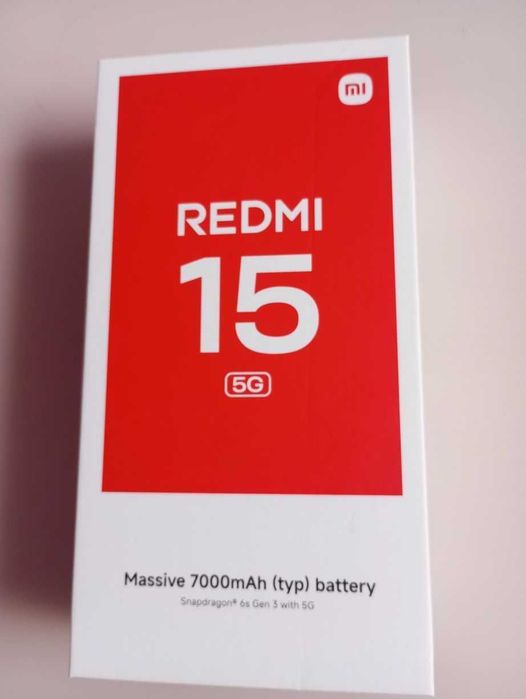 ELEGANCKI REDMI 15 5G.  Bateria 7000mAh.  Pamięć 8/256gb. Ekran 6.9