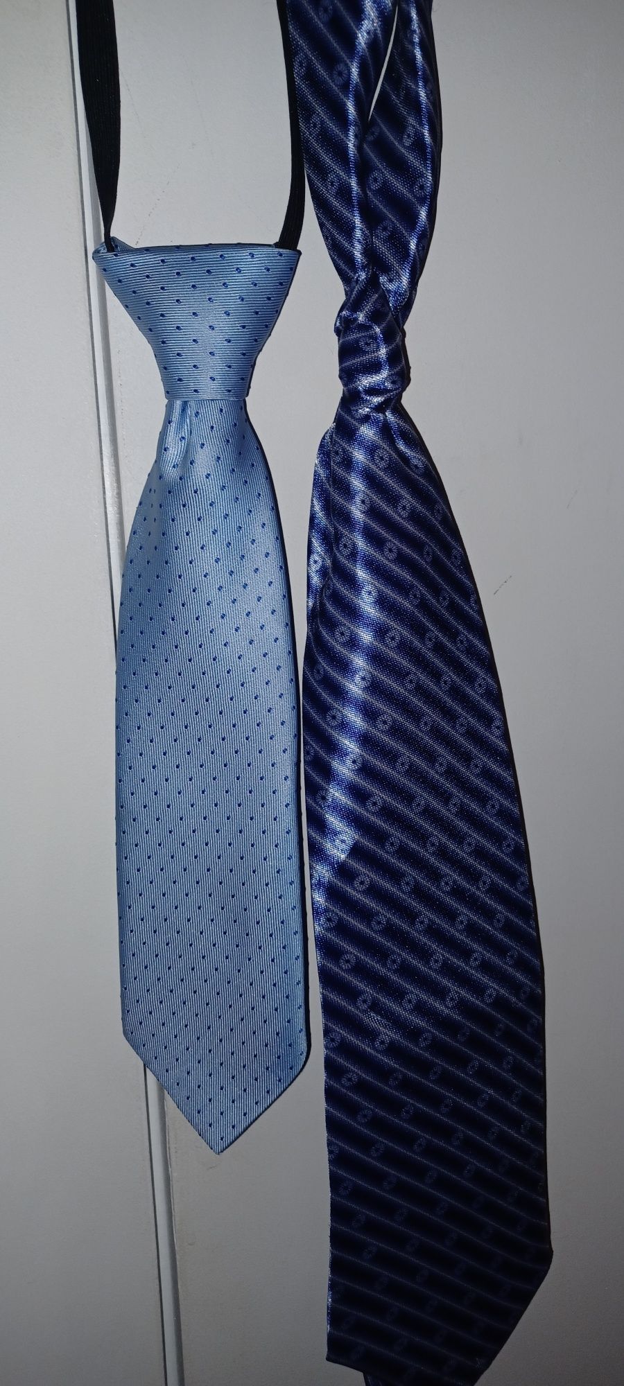 Krawaty chłopięce 2 sztuki niebieskie