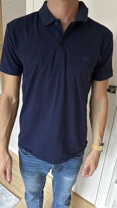Lacoste koszulka Polo granatowa modna wygodna