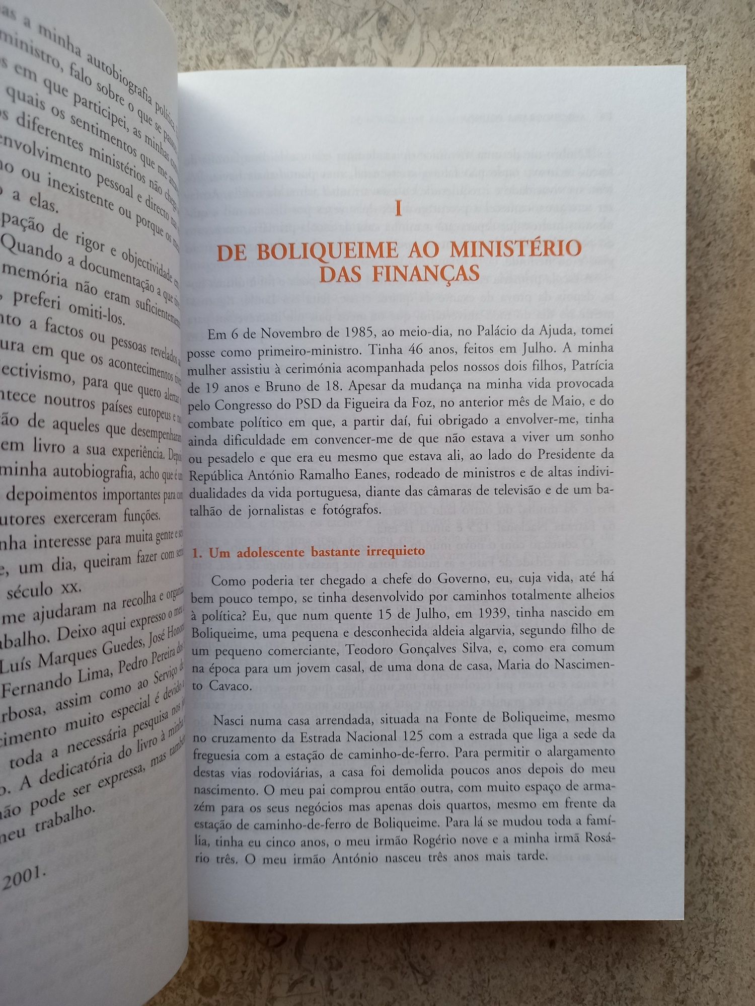 Autobiografia Política, Aníbal Cavaco Silva I