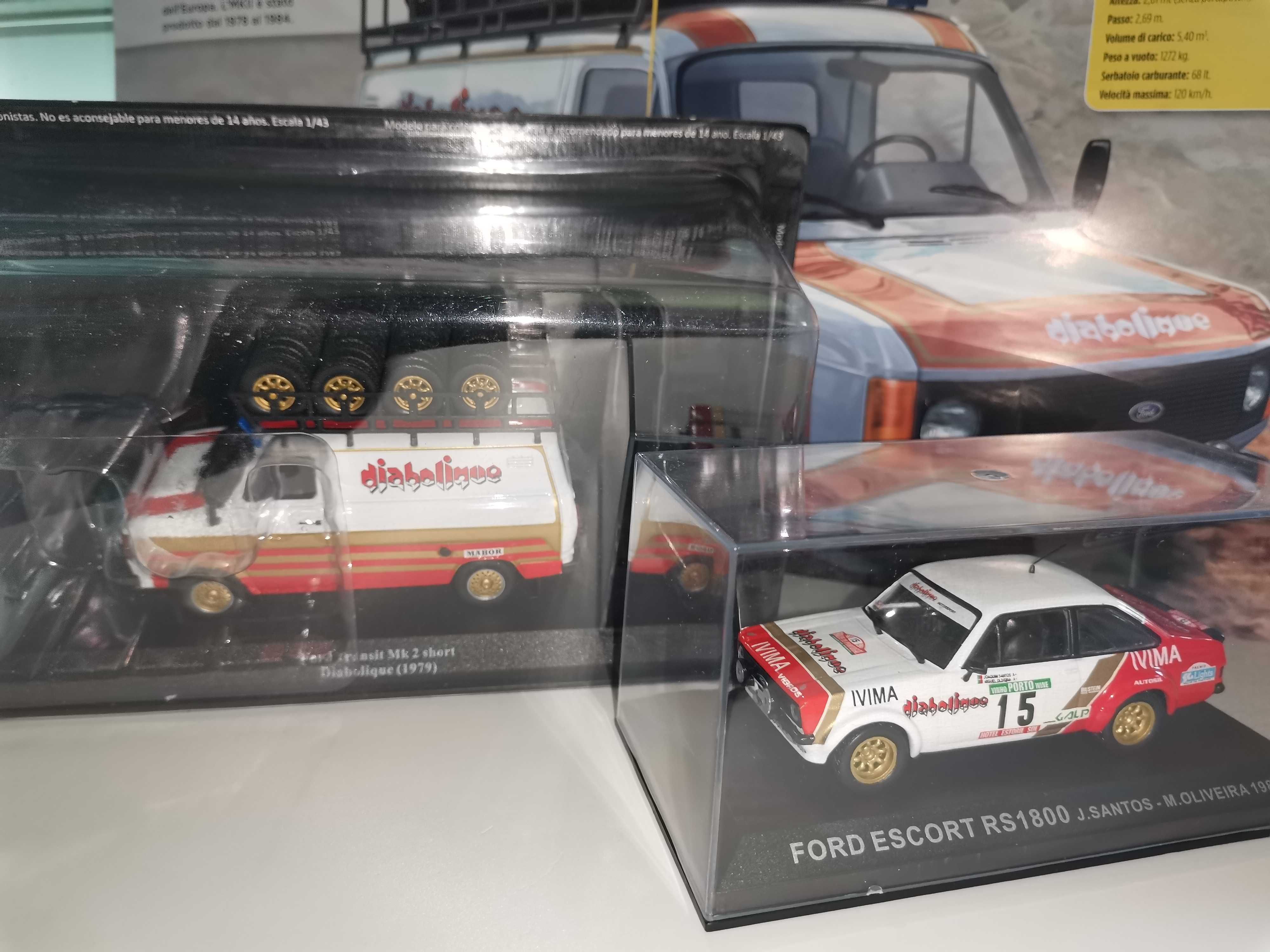 Ford Transit MK2 Diabolique + Ford Escort RS 1800 escala 1 :43