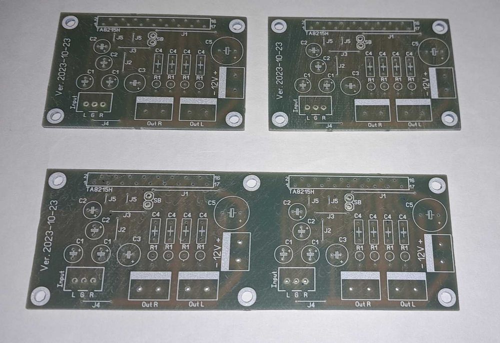 Друкована плата для підсилювача на мікросхемі Toshiba TA8215H