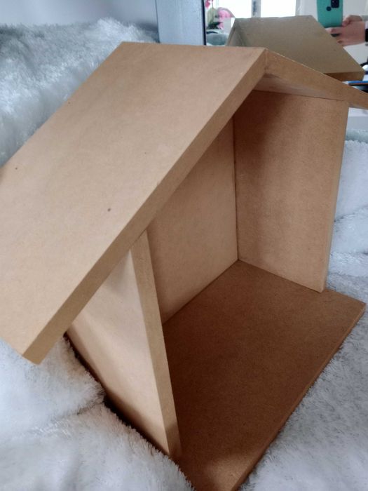 Casa do presépio em mdf