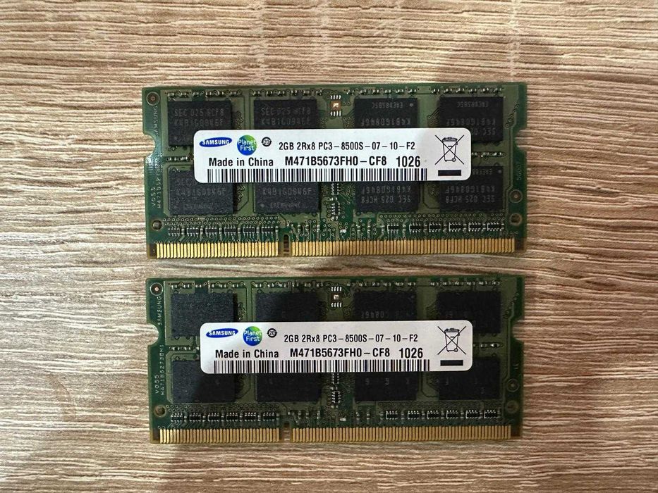 RAM DDR3 1,5V do laptopa 2x 2 GB Samsung