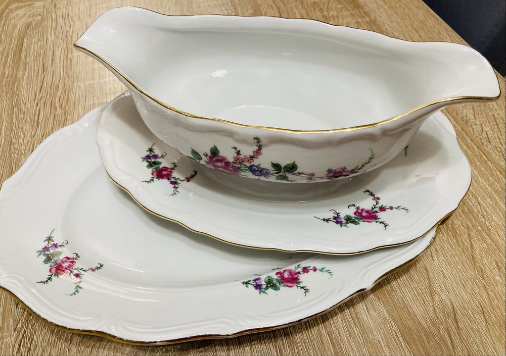 Sosjerka i półmisek porcelana Walbrzych