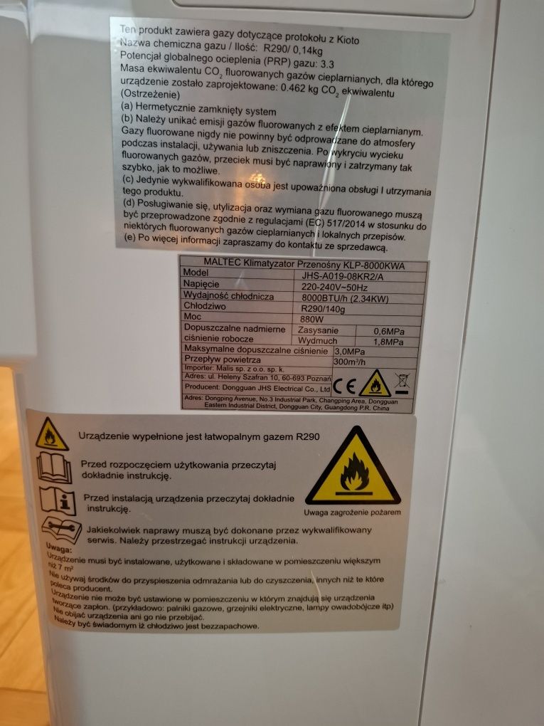 Klimatyzator przenośny