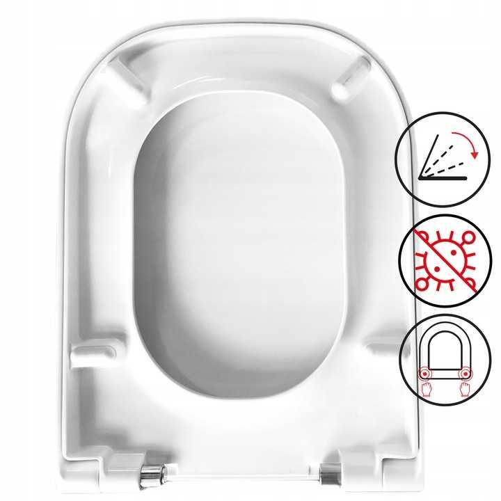 Deska sedesowa wc do ROCA GAP wolnoopadająca twarda antybakteryjna MKW