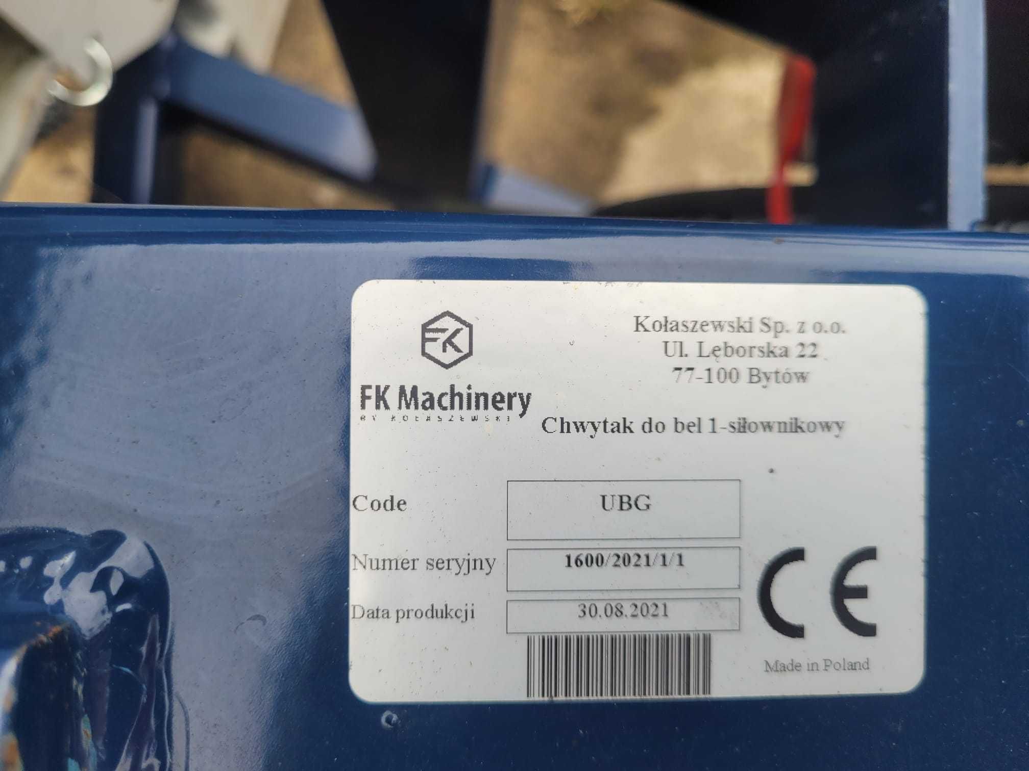 FK Machinery - chwytak do bel - złącze Manitou !! NOWY !!