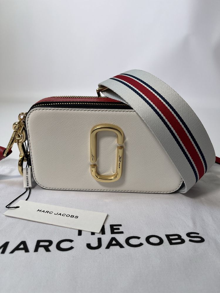 Сумка Marc Jacobs Snapshot бело-красная
