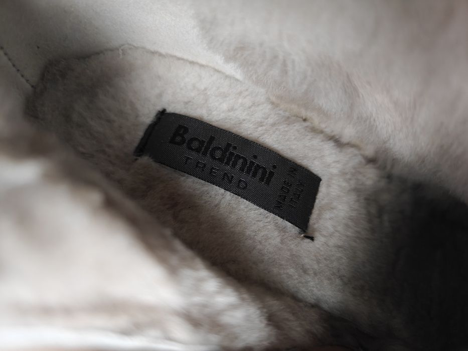 Baldinini botki na koturnie skórzane skóra naturalna czarne kozaki 40