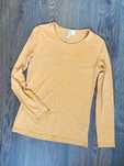 H&M Musztardowa bluzka basic, rozmiar S