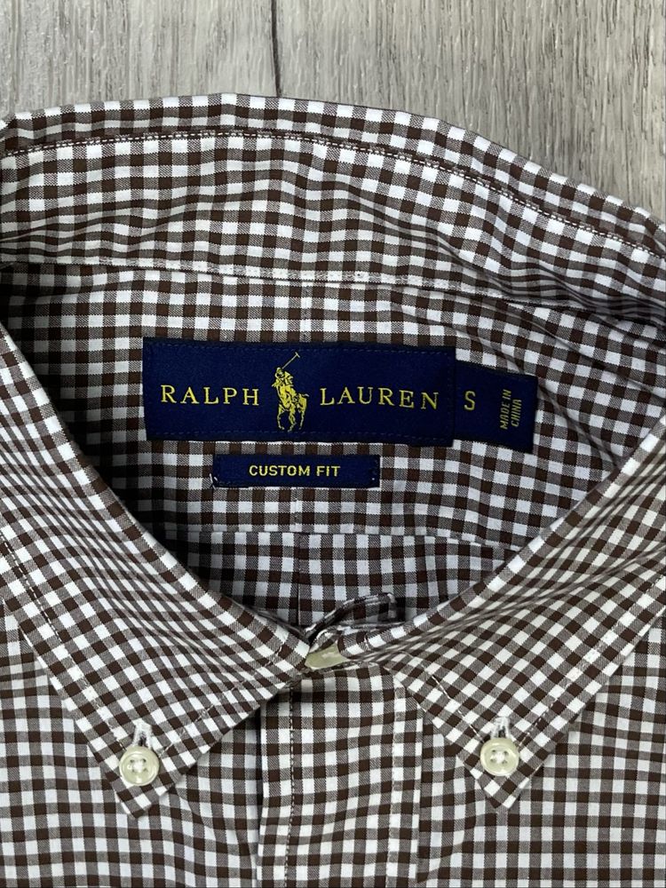 Ralph Lauren Custom Fit рубашка S размер с длинным рукавом клетчатая
