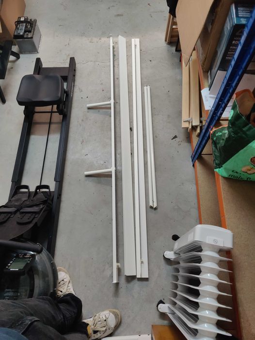 Estrutura de cama, branca/bege Vissle, 160x200 cm