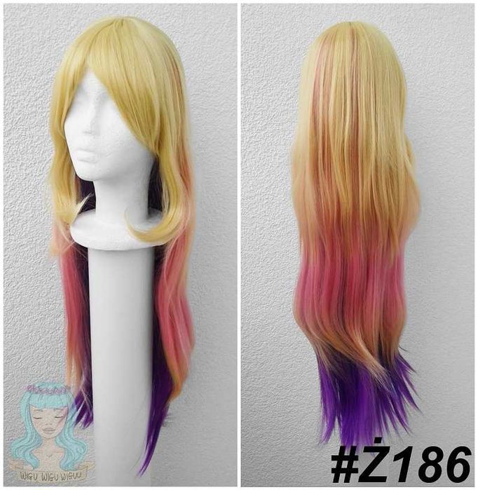 Cosmic Lux Lol League of legends blond kolorowa peruka długa różowa