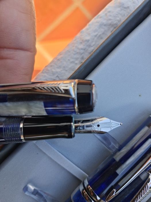 Canetas Parker Duofold Mosaic azul