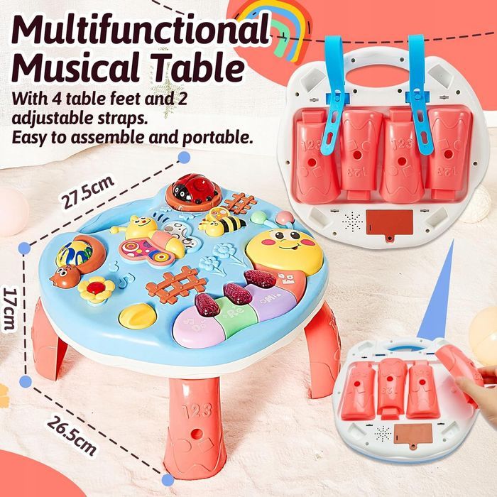Stolik Muzyczny stół edukacyjny zabawka dla niemowląt stół 2 w 1