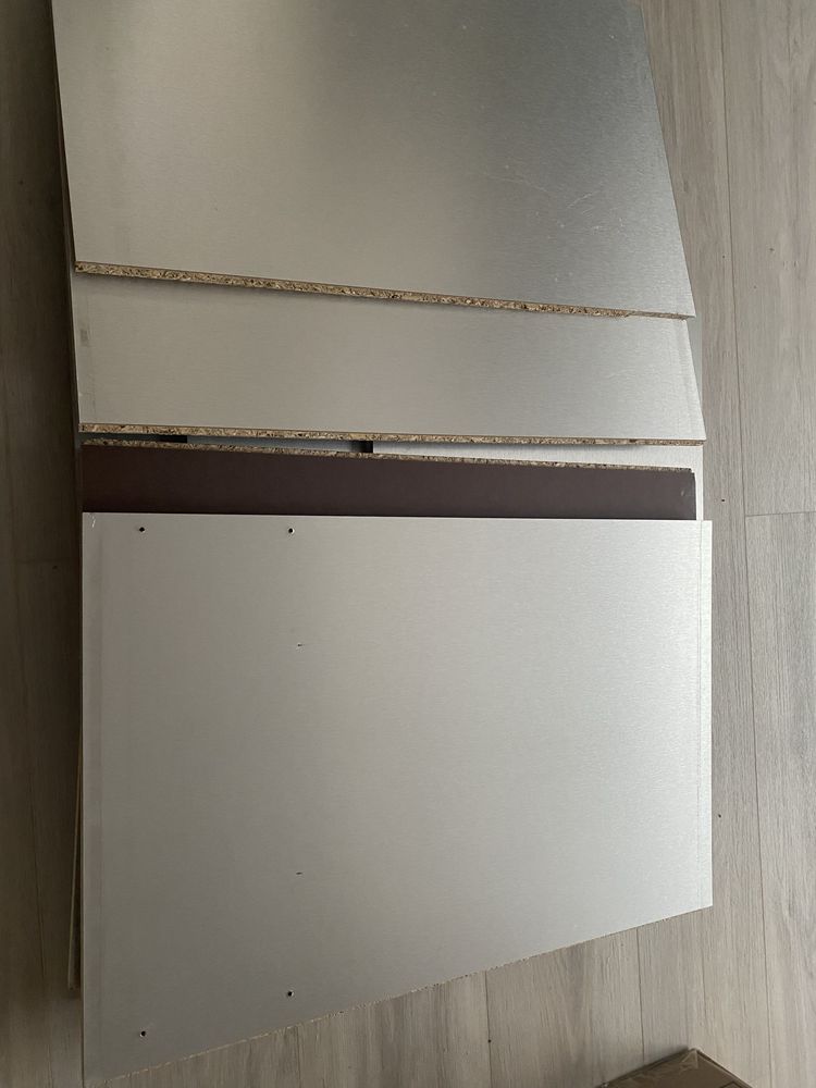 IKEA panel ścienny 8 szt srebrny szary 58x38 alumi