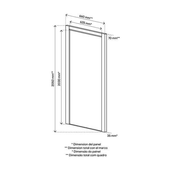 Porta de interior branca 70cm