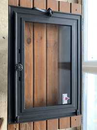Дверцята камінні чавунні ADAM 450х650мм зі склом