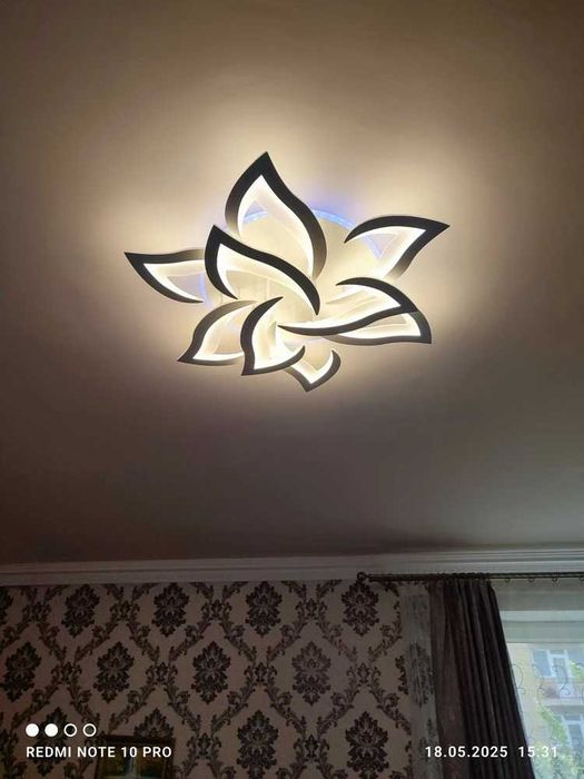 Світлодіодна Люстра led с пультом 150W с подсветкой Светодиодная лед
