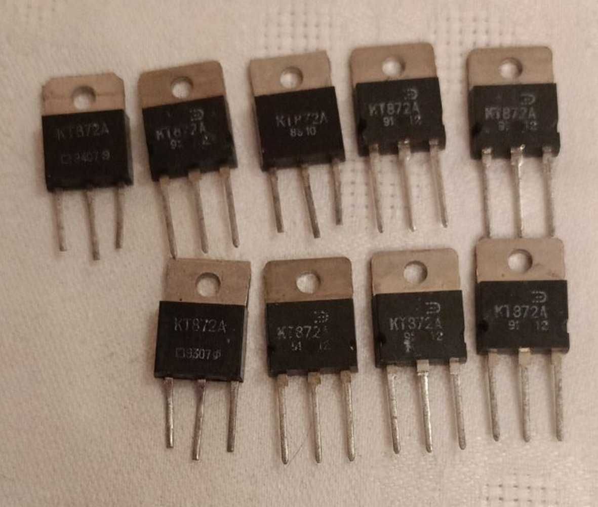 КТ818А, 819А,Б,В,Г, 853А,Б,Г, 863А, 829А,Б, 837Б,Д, 872А, 805АМ, 807Б