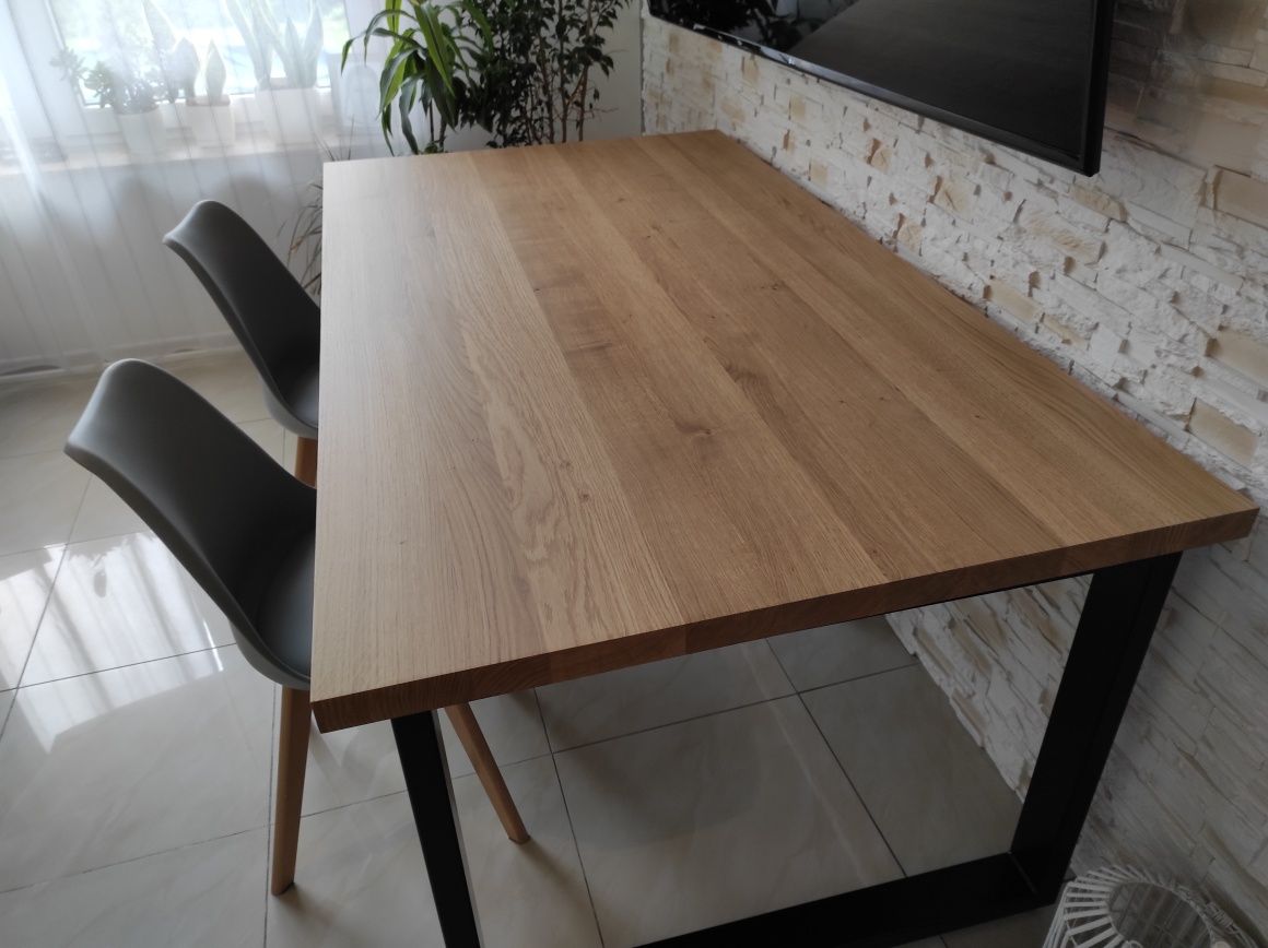 Stół dębowy lite drewno 180x100