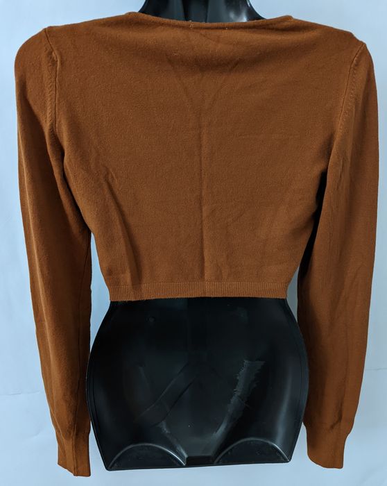 Жіноча кофточка кроп топ Zuiki Італія XS, коричнева,топик, кофта топік