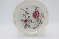 Prato Porcelana Chinesa Família Rosa floral XIX 14 cm