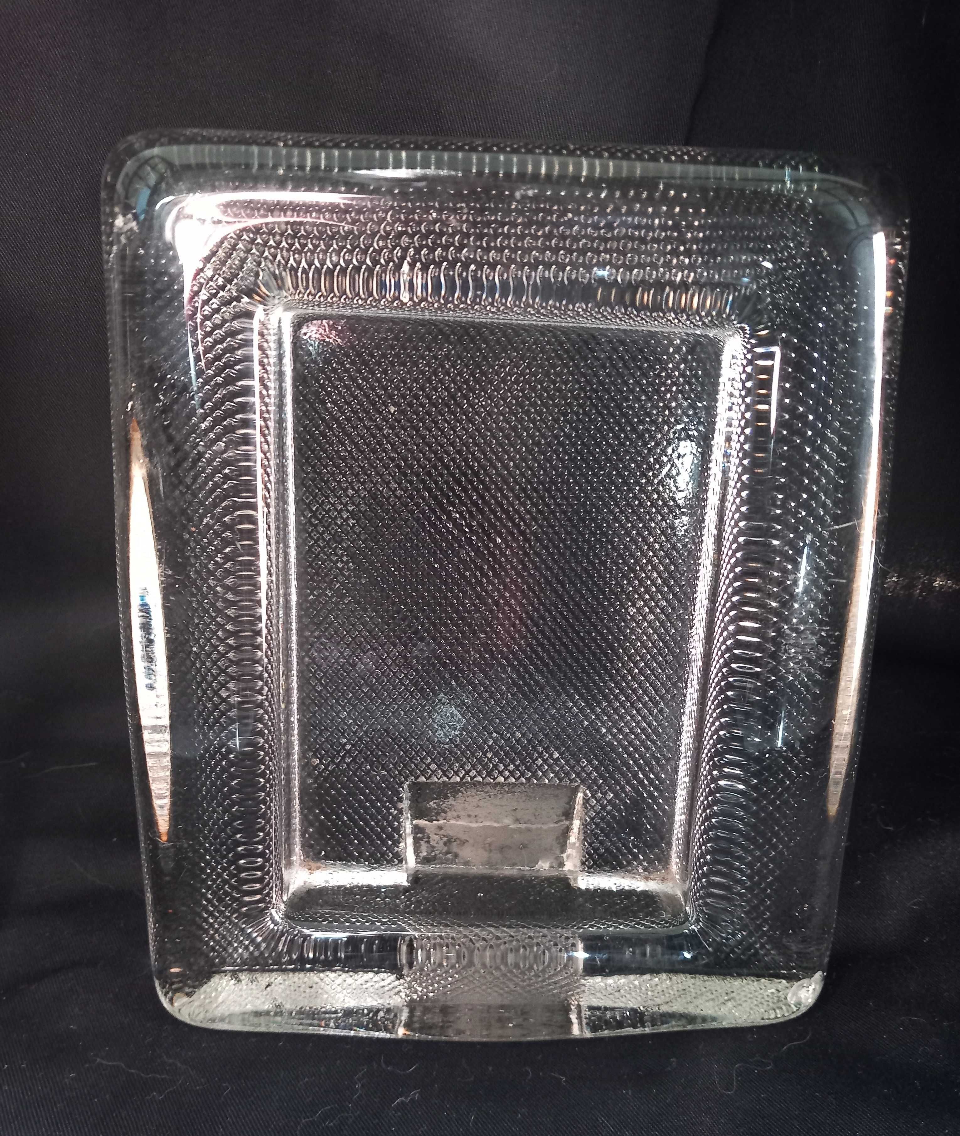 Par de Molduras vintage MIKASA Art Deco vidro pesado transparente,1980
