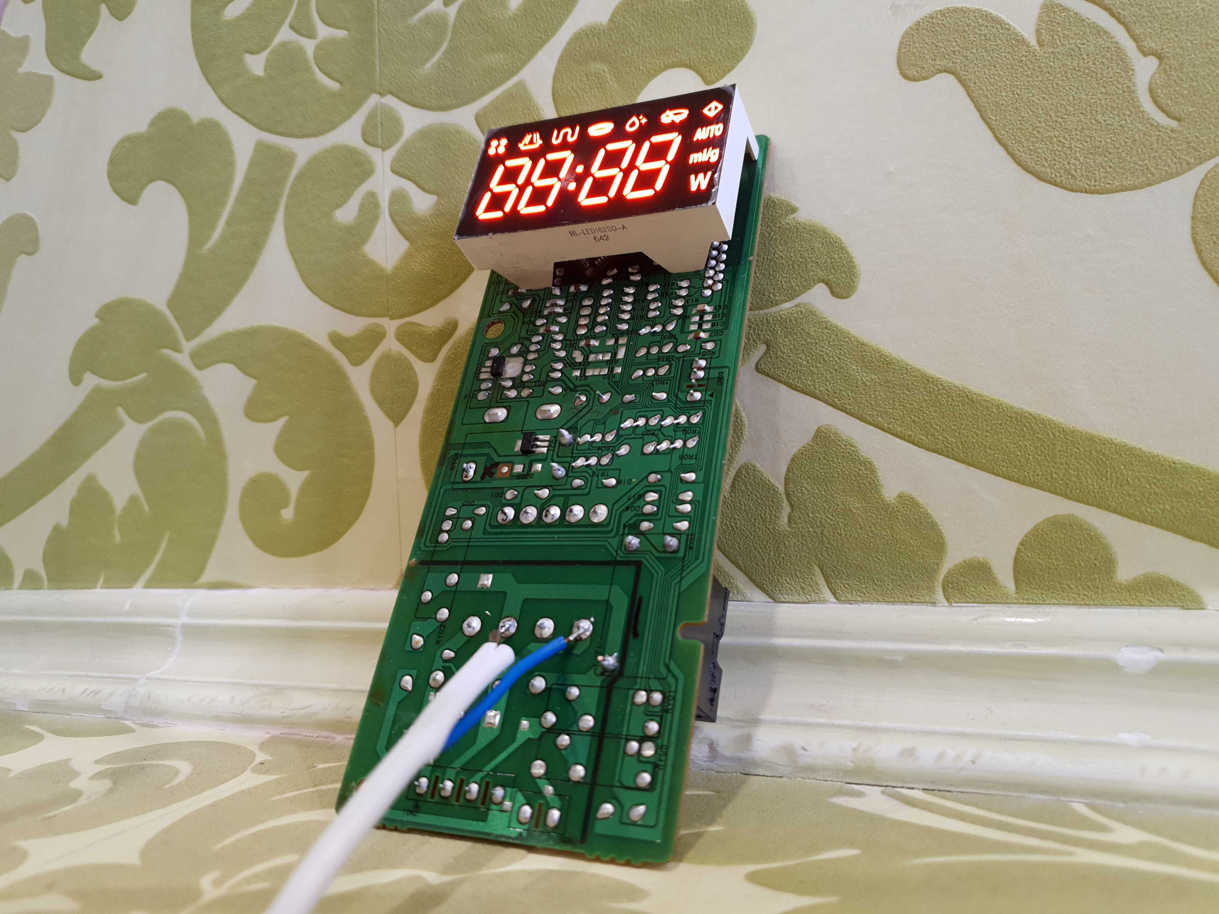 Плата управления микроволновки Samsung GE87LR, наклейка RCS-D2LED3-41