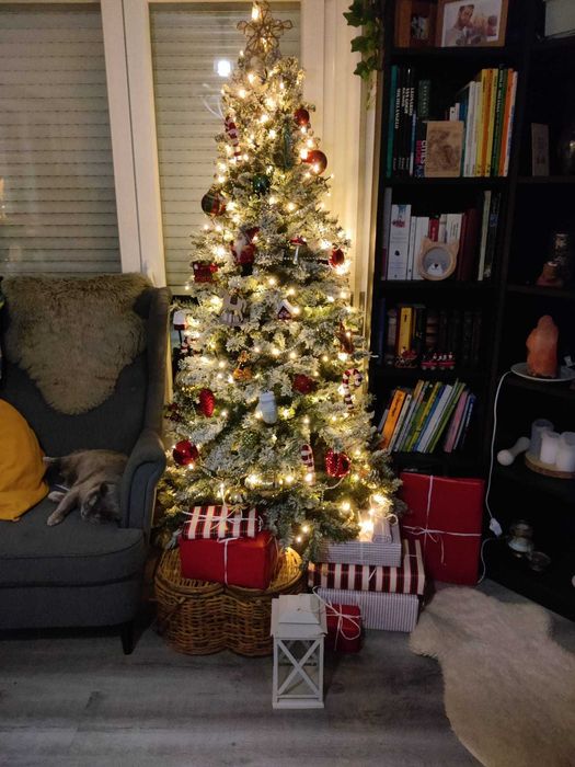 Árvore de Natal com Neve Artificial