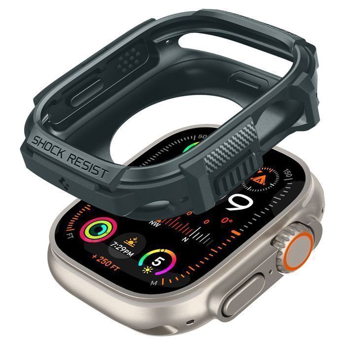 Etui Spigen Rugged Armor do Apple Watch - Zielony Abyss