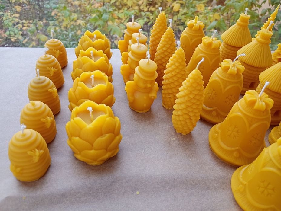 Świeczki z wosku pszczelego